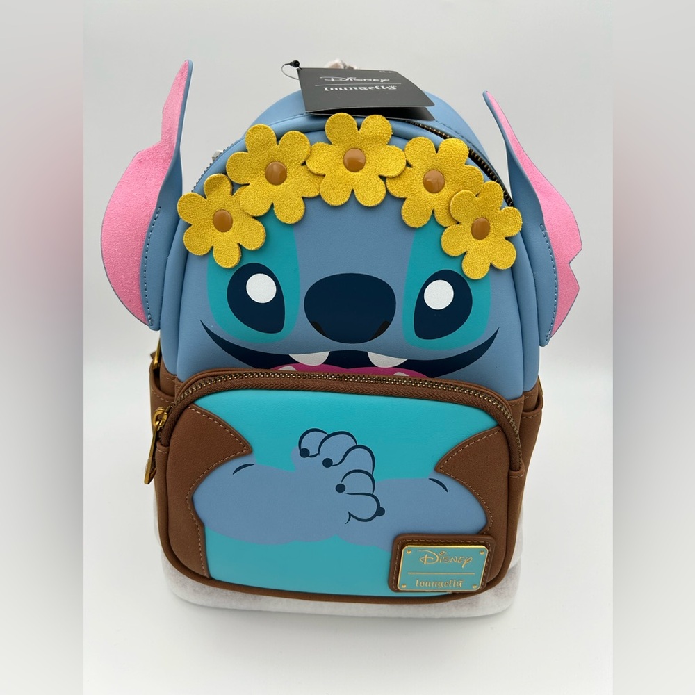 Disney Loungefly Lilo & Stitch Hippie Stitch Mini Backpack NWT